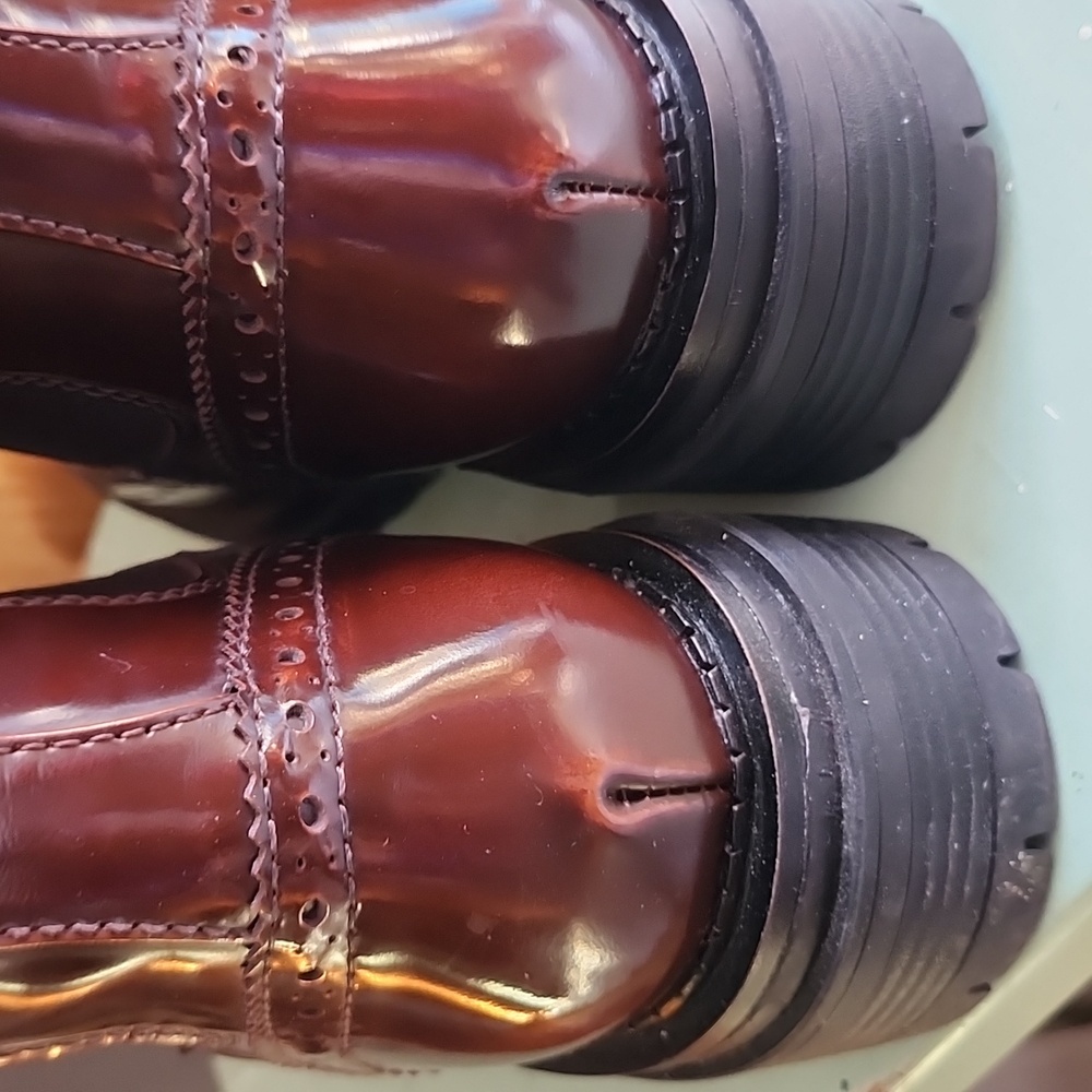 BibiLou Lianna Patent Leather Cognac Ankle Boots Size 38 - Picture 8 of 16